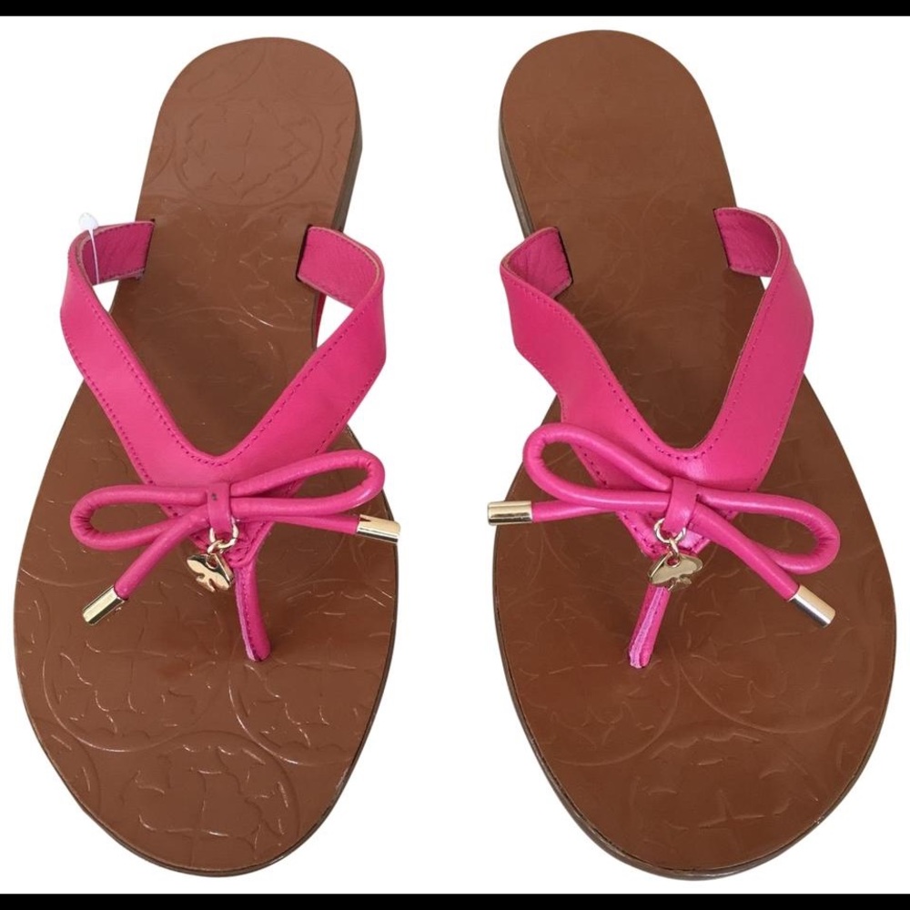 Kate Spade Leather/Gel Flat Flip Flop Sandals
